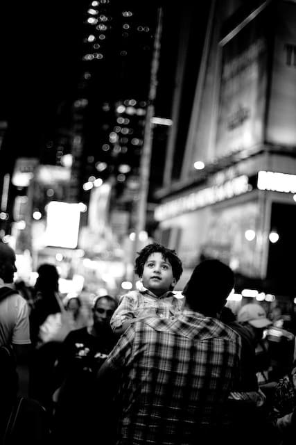 A young guy finally gets to experience a big city (picture taken with Canon EOS 1D Mark III and Canon EF 50mm F1.4 USM )