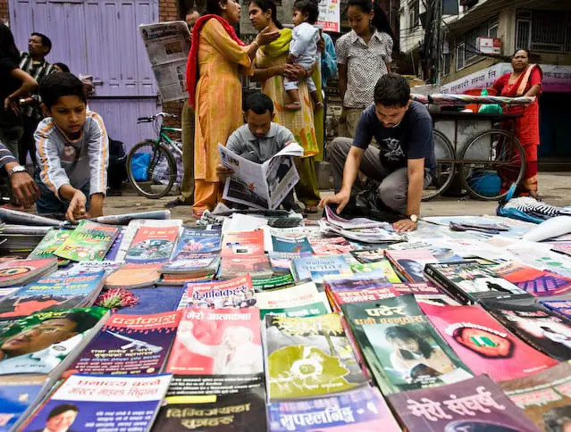 Nepalese Book Store (picture taken with Canon EOS 1D Mark III and Canon EF 16-35mm F2.8 L USM)