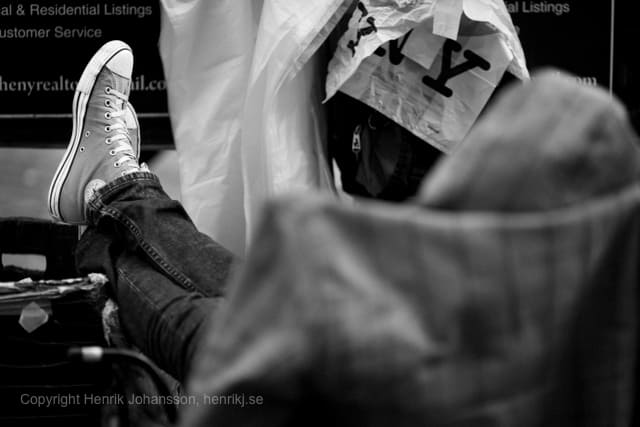 Man relaxing with Converse shoes (picture taken with Canon EOS 5D Mark II and Canon EF 135mm f/2 L USM )