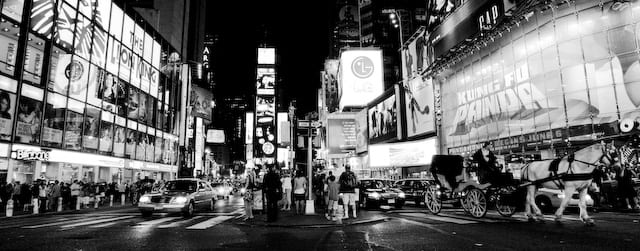 Times Square at night (picture taken with Canon EOS 1D Mark III and Canon EF 16-35mm F2.8 L USM)