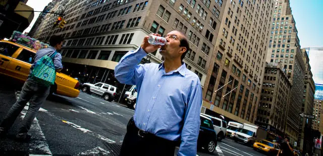 Business man drinking a Diet Coke (picture taken with Canon EOS 1D Mark III and Canon EF 16-35mm f/2,8 L USM)